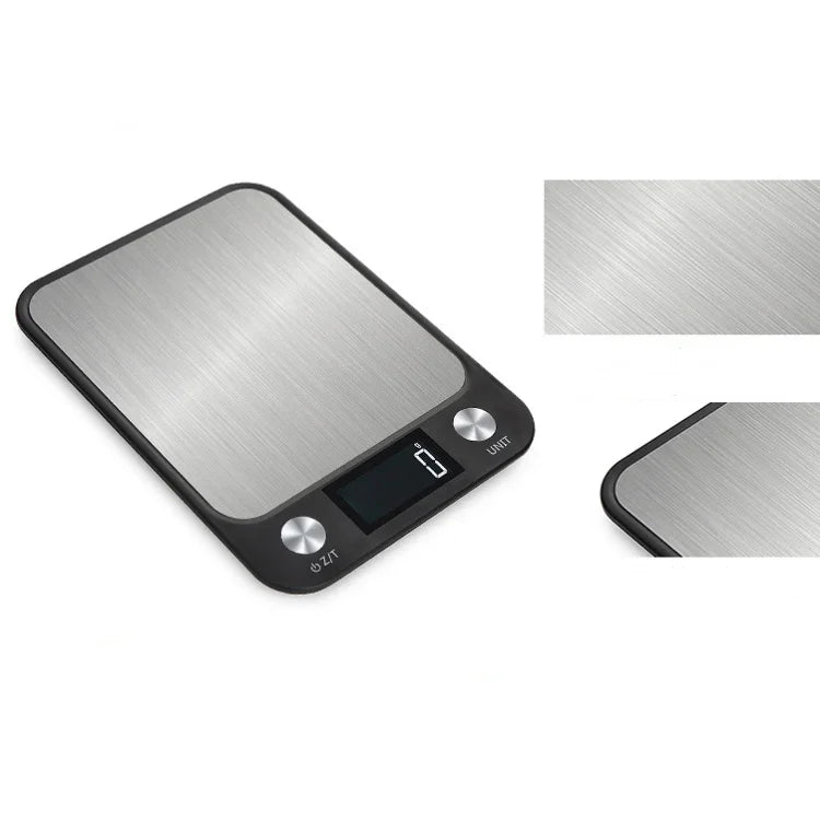 Small Kitchen Food Scale Stainless Steel Electronic Kitchen Scale, 5kg/1g (Black), 10kg/1g (Black), 5kg/1g (White), 10kg/1g (White)
