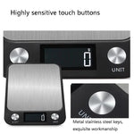 Small Kitchen Food Scale Stainless Steel Electronic Kitchen Scale, 5kg/1g (Black), 10kg/1g (Black), 5kg/1g (White), 10kg/1g (White)