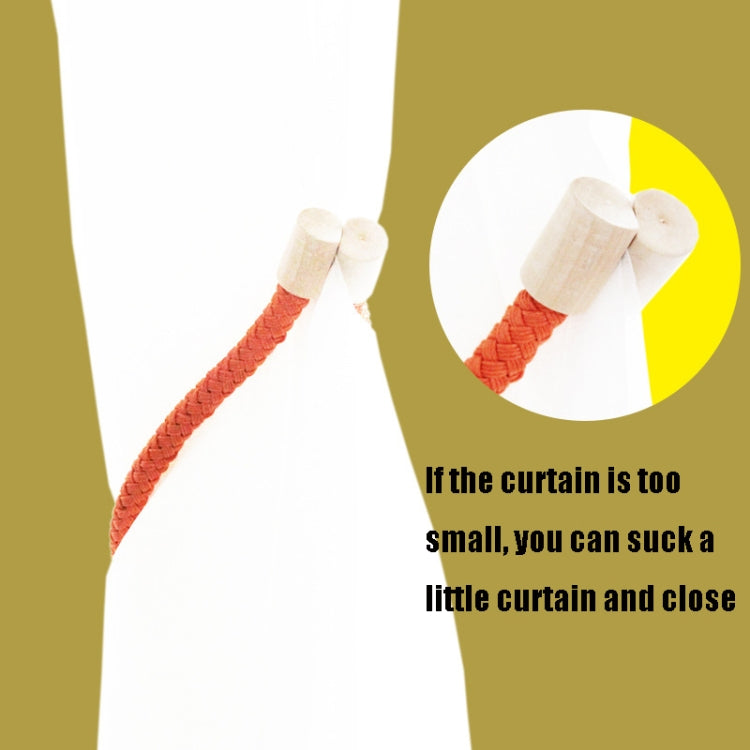 A016 Curtain Straps Free Perforation Free Installation Tassel Hanging Ball Magnet Curtain Buckle, Beige, Coffee, Light Grey, Dark Grey, Orange