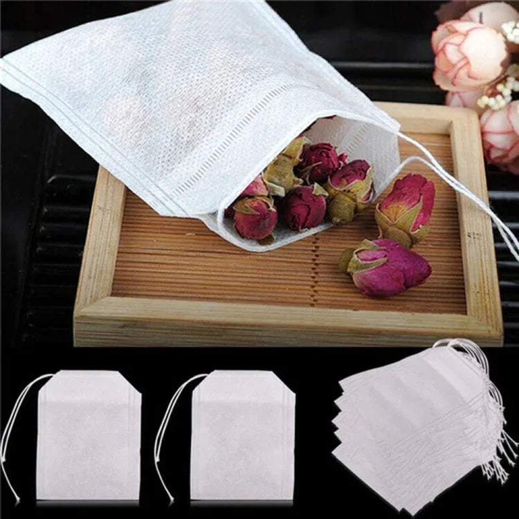 100Pcs/Lot Teabags Scented Tea Bags with Seal Filter Paper, Size: 5.5 x 7cm, Teabags