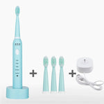 DELIPU Electric Toothbrush Rechargeable Sonic 5-Speed Adjustment Children Adult Household Waterproof Soft Hair Whitening Toothbrush, USB Charging Cable  (Blue), USB Charging Cable (White), USB Charging Stand (Blue), USB Charging Stand(Pink)