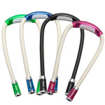 Portable U-shaped LED Flexible Handsfree Hug Neck Reading Book Lamp Torch, Black, Green, Blue, Pink