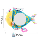 Baby Car Seat Reverse Car Rearview Mirror Pendant Plush Toy, 35 x 23.5 cm Fish Mirror, 35 x 23.5 cm Brown Bear Mirror, 35 x 23.5 cm Penguin Mirror