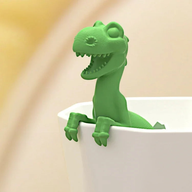 Dinosaur Baby Silicone Tea Strainer, Lucky Green, Candlelight Yellow