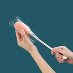 Long Handle Vertical Cup Brush Baby Bottle Sponge Cleaning Brush, Length: 29cm, White, Blue, Pink