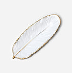 Phnom Penh Ceramic Dessert Plate Feather Plate Banana Leaf Fruit Dried Fruit Storage Tray, Size:, Large （Bright Emerald), Small (Bright Emerald), Large (Bright Peach Pink), Small (Bright Peach Pink), Large (Matt Black), Small (Matte  Black)            ...