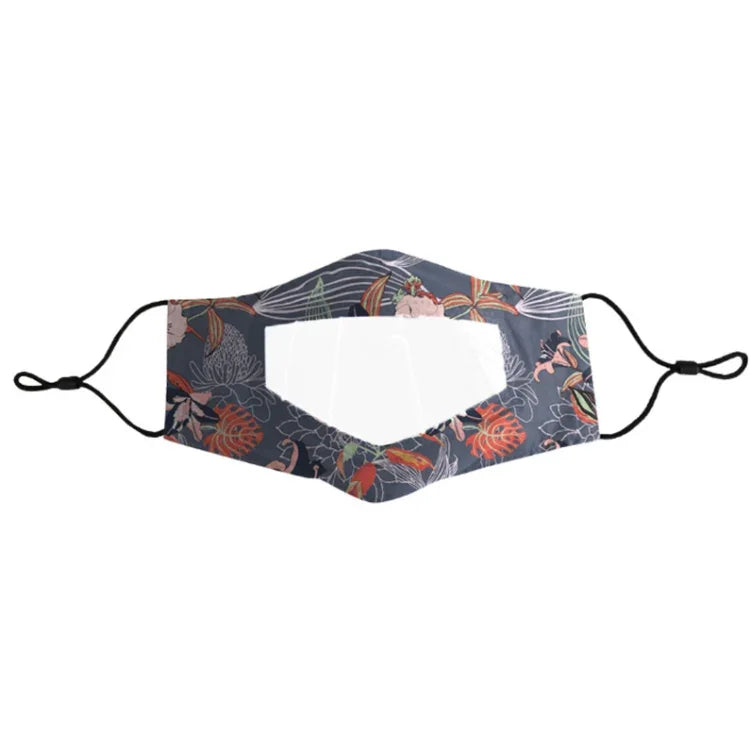 Anti-Fog Lip Language Face Shield For The Deaf And Mute Solid Color Printing Face Shield, Red, Black, Gray, Lake Blue, Printing A, Printing B, Printing C, Printing D, Additive A, Additive B, Additive C