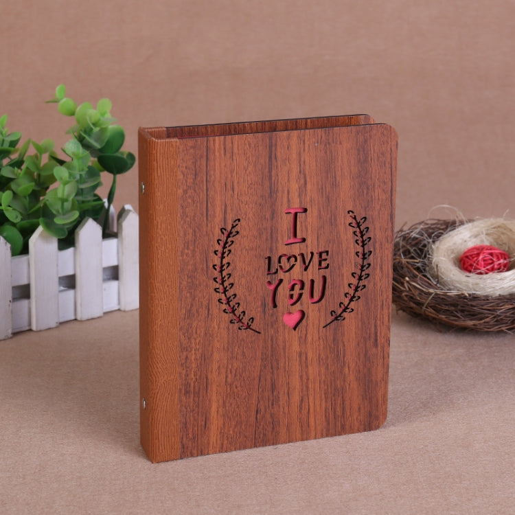 6-Inch 32 Sheets Wooden DIY Photo Album Creative Gift, 1314, Grow Up, Happiness, Baby Love, Love For You, The Story Of Time, Forever, Photo Album, I love You, I Am On My Way, Fawn, Pickup Light Stream Shadow