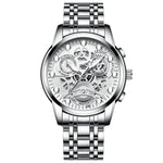 FNGEEN 4088 Men Hollow Quartz Watch Student Waterproof Luminous Watch, Full Gold Gold Surface, Full Gold Black Surface, Black Steel Black Surface White Nails, Black Steel Black Surface Gold Nails, Gold And Gold Surface, Gold Black Surface              ...