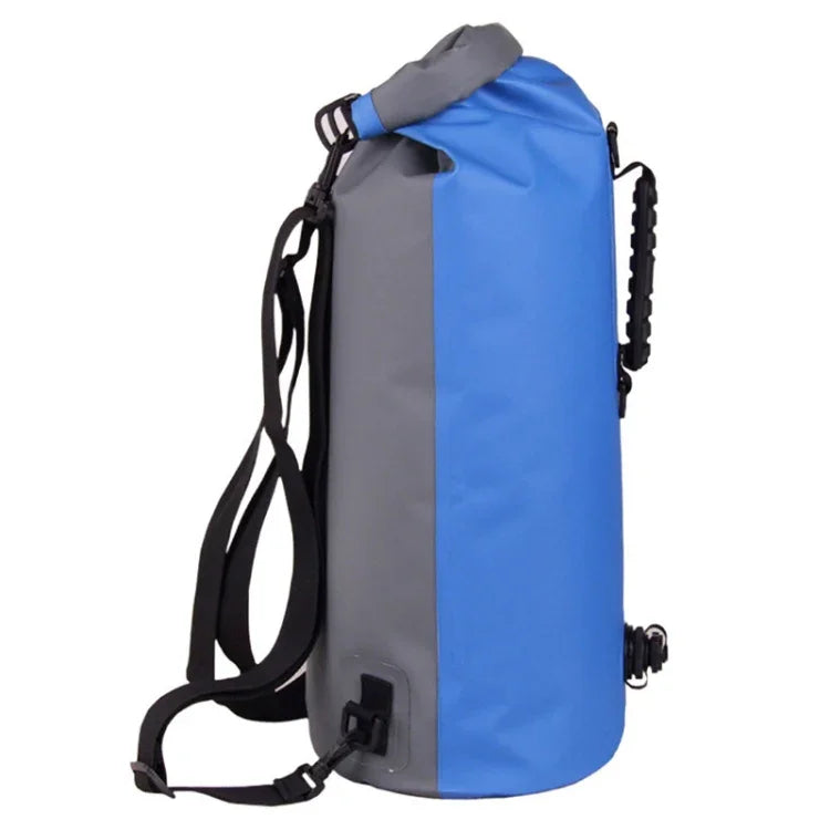 LUCKSTONE 60L Outdoor Rafting And River Tracing Waterproof Backpack Shoulder Bag Inflatable Swimming Bag Tote Bucket Bag, 60L