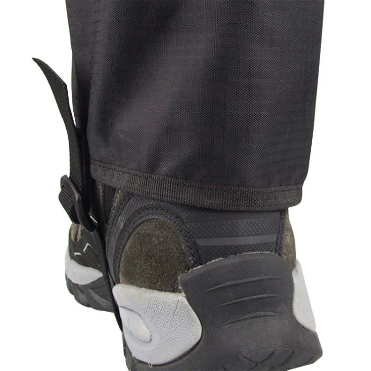 LUCKSTONE Mountaineering Hiking Wear-Resistant Waterproof Cover Lightweight Breathable Muddy Road Anti-Dirty Foot Cover, Foot Cover M  (Black)