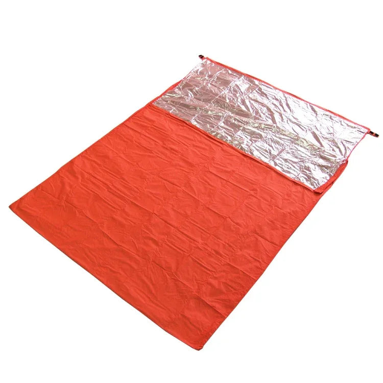 Outdoor Hiking Camping Heat-Reflective Thermal Insulation Sleeping Bag Emergency Blanket, Double Envelope 200cmx 145cm, Mummy 210cm x 83cm, Single Envelope 200 x 72cm (Silver Gray)
