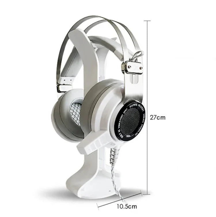 2 PCS Universal Headphone Holder Display Shelf  Internet Cafe Computer Headphone Hanger, White, Black