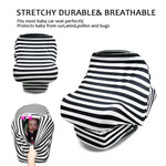 Multifunctional Enlarged Stroller Windshield Breastfeeding Towel Baby Seat Cover, Arrow, Pink Peony, Black and White Stripes, Leaf Flowers, Blue Dots, Purple Flowers, Gray Pattern, Bear, Black Triangle, Puppy, Red Geometry, Black and White Grid, Galaxy...