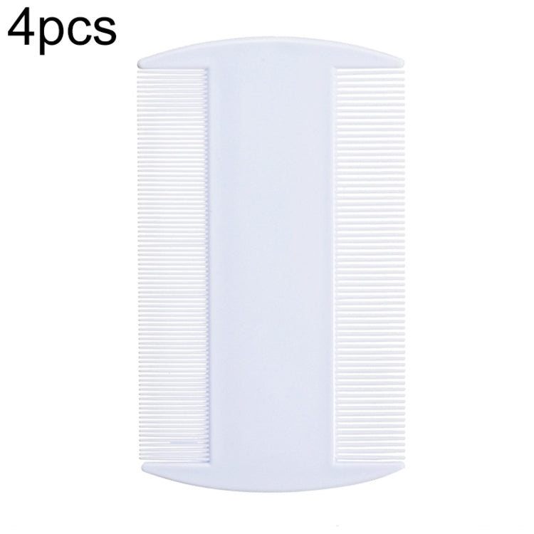 4pcs Pet Comb Double-Sided Comb Dog Cleaning Supplies Cat Comb Pet Grooming Supplies, White, Light Blue, Green, Dark Blue, Orange, Purple
