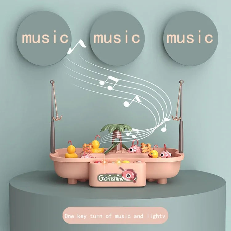 Play House Children Educational Electric Cycle Rotating Fishing Station Summer Water Game Toy Set, Green 6 Ducks, Pink 6 Ducks, Green 3 Fish 3 Ducks, Pink 3 Fish 3 Ducks