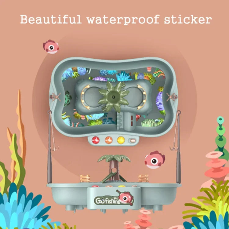 Play House Children Educational Electric Cycle Rotating Fishing Station Summer Water Game Toy Set, Green 6 Ducks, Pink 6 Ducks, Green 3 Fish 3 Ducks, Pink 3 Fish 3 Ducks