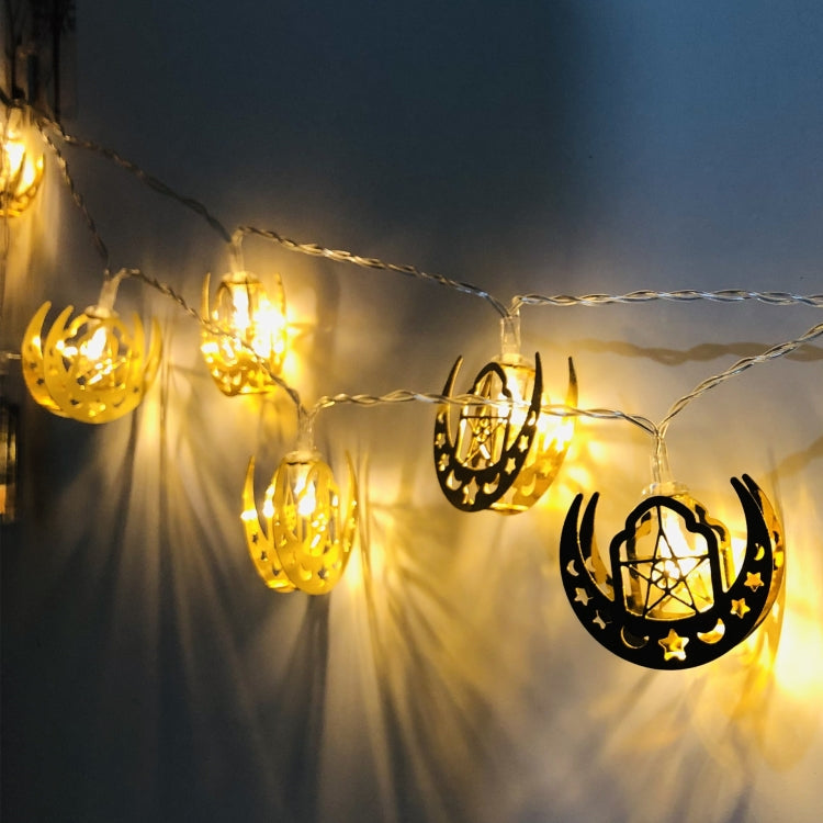 Eid Al-Fitr LED Star and Moon String Lights Ramadan Festival Decoration Lamp, 1.65m 10 LEDs, 3m 20 LEDs