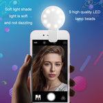 2 PCS  Mobile Phone Fill Light Camera Photo LED Selfie Light, White, Pink, Blue, Black