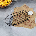 Wrought Iron Fruit Portable Storage Basket Bread French Fries Fried Snacks Portable Basket, Double Cup Egg-shaped, Double Cup Round, Single Cup Boat, Square Short Basket, Rectangular Short Basket, Large Round Wire, Small Round Wire, Large Messy Wire