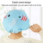 3 PCS Cute Cartoon Shower Bath Cap Saunas Lace Elastic Band Cap Hair Protective Cap, 3 PCS Pink Rabbit