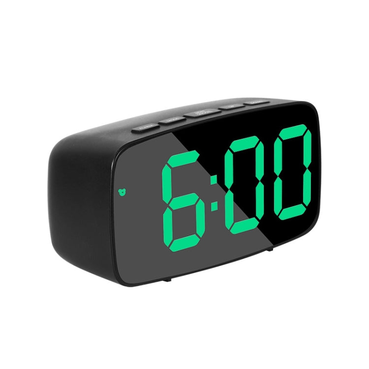 Mirror Bedside Alarm Clock Battery Plug-In Dual-Purpose LED Clock, Arc-shaped Black Shell (Mirror White Light), Rectangular Black Shell (Mirror White Light), Arc-shaped Black Shell (Black Surface White Light)                                            ...