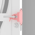 Cartoon Bear Bedroom Door Mute Lock Closed Door Anti-collision Protection Cushion, Green, Pink, Coffee, Apricot, White