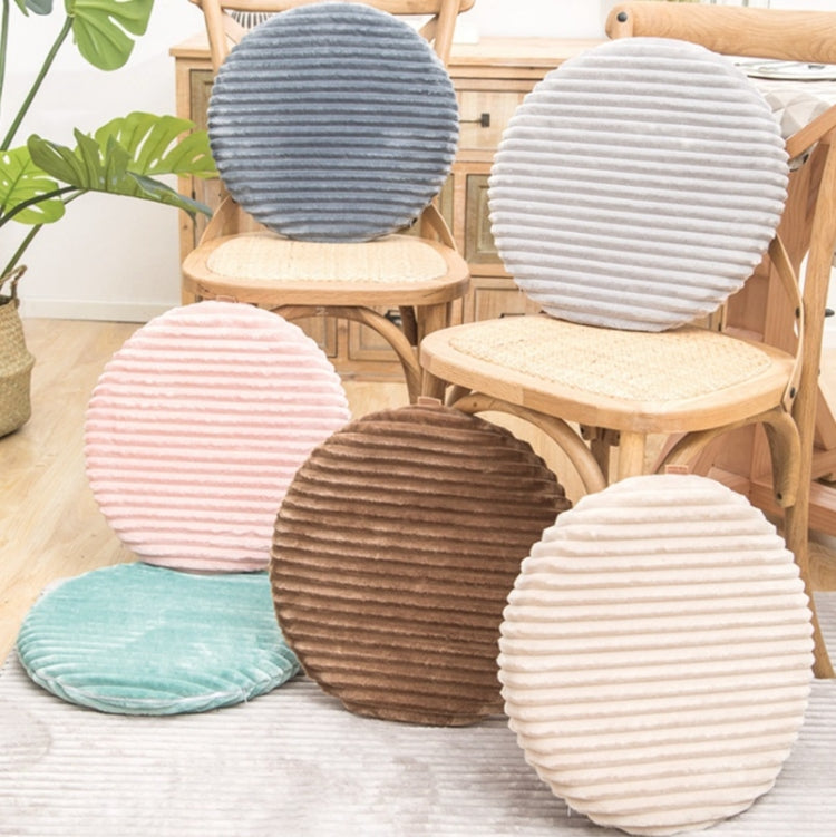 Flannel Round Cushion Dust Cover, Size: 40x40cm, Water Green, Leather Pink, Coffee Color, Cash, Deep Gray, Light Gray