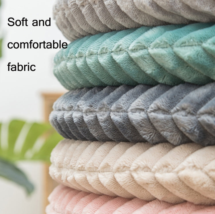 Flannel Round Cushion Dust Cover, Size: 40x40cm, Water Green, Leather Pink, Coffee Color, Cash, Deep Gray, Light Gray