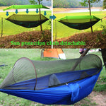 Parachute Cloth Anti-Mosquito Sunshade With Mosquito Net Hammock Outdoor Single Double Swing Off The Ground Aerial Tent, 270x140cm (Blue / Light Blue), 270 x 140cm (Pink Blue)