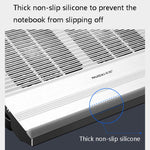 NUOXI T10 Laptop Radiator Multi-File Adjustment Aluminum Alloy Bracket, Black, Silver