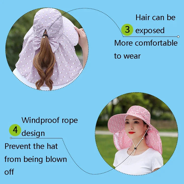 2 PCS Cherry Printing Isolation Cap Sunscreen Face-Covering Outdoor Travel Hat Cap, Full Cherry (Purple), Full Cherry (Apricot Pink), Full Cherry (Lotus Pink), Full Cherry (Rose Red), Full Cherry (Orange Pink), Full Cherry (Brown)                      ...