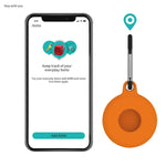 4pcs Round Shape Shockproof Anti-scratch Silicone Protective Case with Carabiner for Airtag 2nd Gen / AirTag 1st Gen