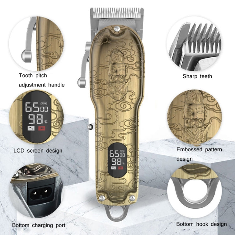 RESUXI Retro Piaget Hair Clipper LCD Digital Display High-Power Hair Clipper, JM-106 EU Plug