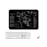 2 PCS Heat Transfer Non-Slip Single-Sided Office Gaming Mouse Pad, 2mm, 3mm, 4mm, 5mm
