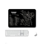 2 PCS Heat Transfer Non-Slip Single-Sided Office Gaming Mouse Pad, 2mm, 3mm, 4mm, 5mm