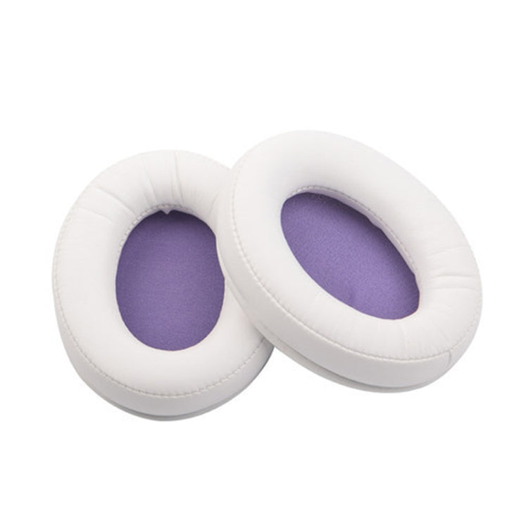 2 PCS Headset Sponge Cover Ear Pad Leather Case For Kingston Cloud Silver II, Colour: Black, Black, Black Splicing, White Splicing, Grid, Lambskin Black, Lambskin White