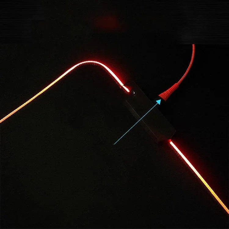 F-01 Rubber Thermal Transfer RGB Luminous Non-Slip Mouse Pad, 350x900x3mm, 350x900x4mm, 400x900x3mm, 400x900x4mm