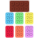 Oven Baking Tools Silicone Cake Donut Mold, 8 Even Brown, 6 Even Blue, 6 Even Purple, 6 Even Green, 6 Even Orange, 6 Even Yellow, 6 Even Red