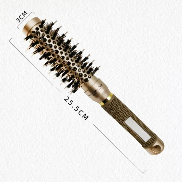 High Temperature Resistant Ceramic Bristles Roller Comb Nylon Needle Cylinder Curling Comb, 25, 32, 45, 53