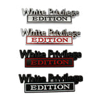 2 PCS Car Metal Leaf Board Car Logo White Privilege Edition Modified Car Body Sticker Sign, White Privilege