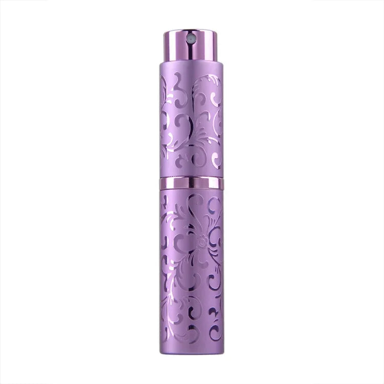 2 PCS Embossed Rotating Perfume Bottle Metal Discharge Bottle Sterilizing Alcohol Spray Bottle, 10ml