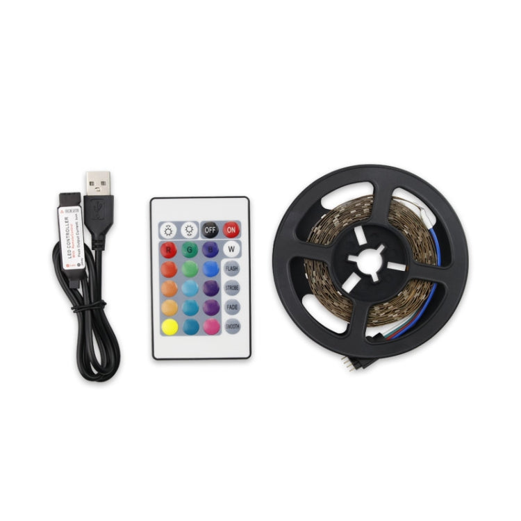 LED Light Strip 16 Color Remote Control RGB Light Belt USB Symphony Neon Decorative Soft Light Bar, 3m, 4m