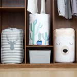 Large-capacity Household Waterproof Moisture-proof Quilt Storage Bag Packing Bag, Striped Deer, Cute Beer, Cactus, Garlands
