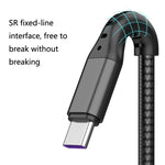 2 PCS ZZ034 USB To 8 Pin + USB-C / Type-C + Micro USB 3 In 1 Fast Charging Cable, Style:, 5A Super Fast-Black, Mini-Silver, Mini-Red, Mini-Blue, Mini-Black