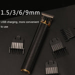 Hollow T-Shaped Steel Head Hair Trimmer USB Charging Carving Electric Hair Clipper, Steel Head (Black), Steel Head (Gold), Steel Head (Silver), Steel Head (Gradient)