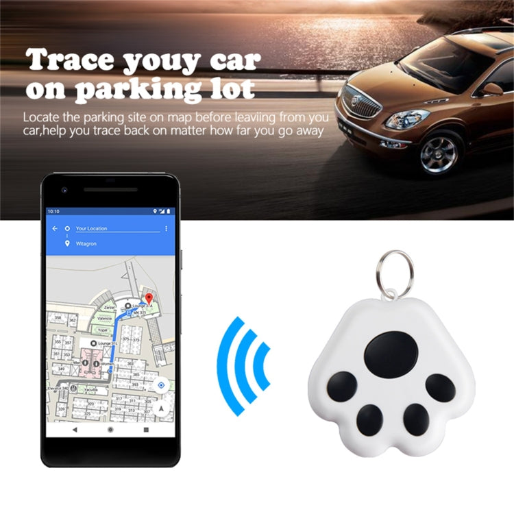 2 PCS HYC-09 Dog Paw Bluetooth Anti-Lost Device Pet Tracking Locator Keychain Smart Search Two-Way Alarm, Dog Paw Dark Blue, Dog Paw Dark Gray, Dog Paw Black, Dog Paw White, Dog Paw Light Blue, Dog Paw Green, Dog Paw Pink, Dog Paw Red