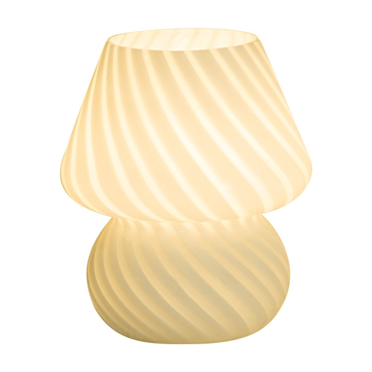 PJ-104 5W Mushroom Glass Bedroom Bedside Table Decoration Table Lamp, CN Plug, Specification：, Monochrome Warm Light, Tmall Elf Light Bulb