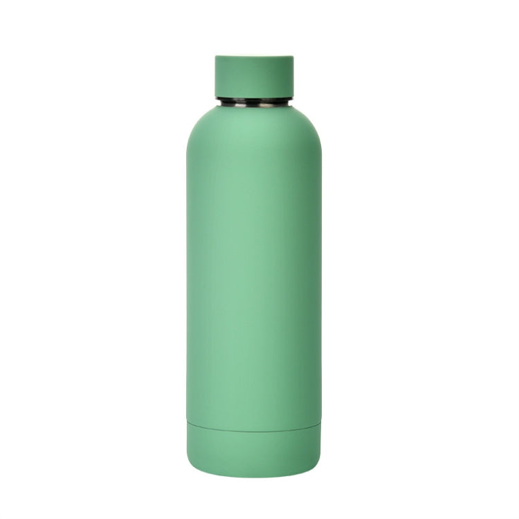 Stainless Steel Outdoor Matte Water Bottle Portable Sports Water Cup Rubber Paint Insulation Cup, Moss Green, Light Pink, Smoky Pink, Cinnabar Orange, Green White, Khaki, Ink Black, Lake Blue, Gray Green, Lilac Purple, Indigo, Gray