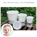 Fully Transparent Hydroponic Flower Pots Water Level Visible Non-Broken Glue Self-Absorbent Plastic Flower Pots, W03 Caliber 11cm, W05 Caliber 13cm, W09 Caliber 17.5cm, W10 Caliber 17.5cm